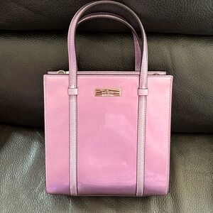 Kate spade patent fabric quartz pin mini tote